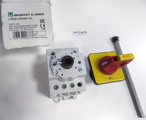 LTS20 VZVHN1 A3, Non-Fused Emergency Switch 20A base Mount 3-pol