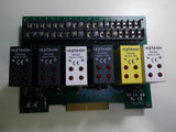 OPTO 22 PB24Q RELAY MODULE BOARD WITH 3) OAC5Q 2) IDC5Q 1) IAC5Q AND