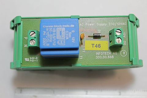 Infotech AG 300.00.888 AC Power Supply 230/12VAC