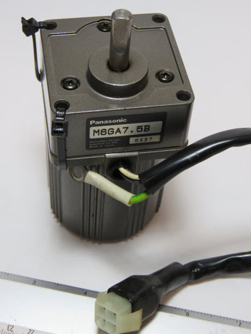 Panasonic M6RA6G4W AC Servo Motor W/Gear Box M6GA7.5B