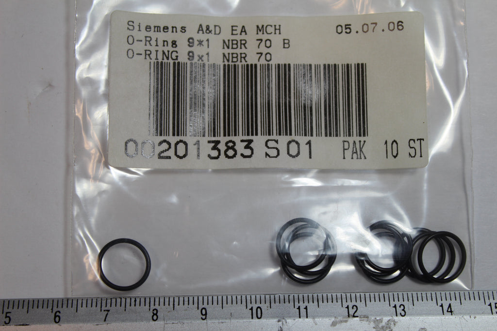 Siemens 00201383-01 O-ring 9x1 NBR 70 B